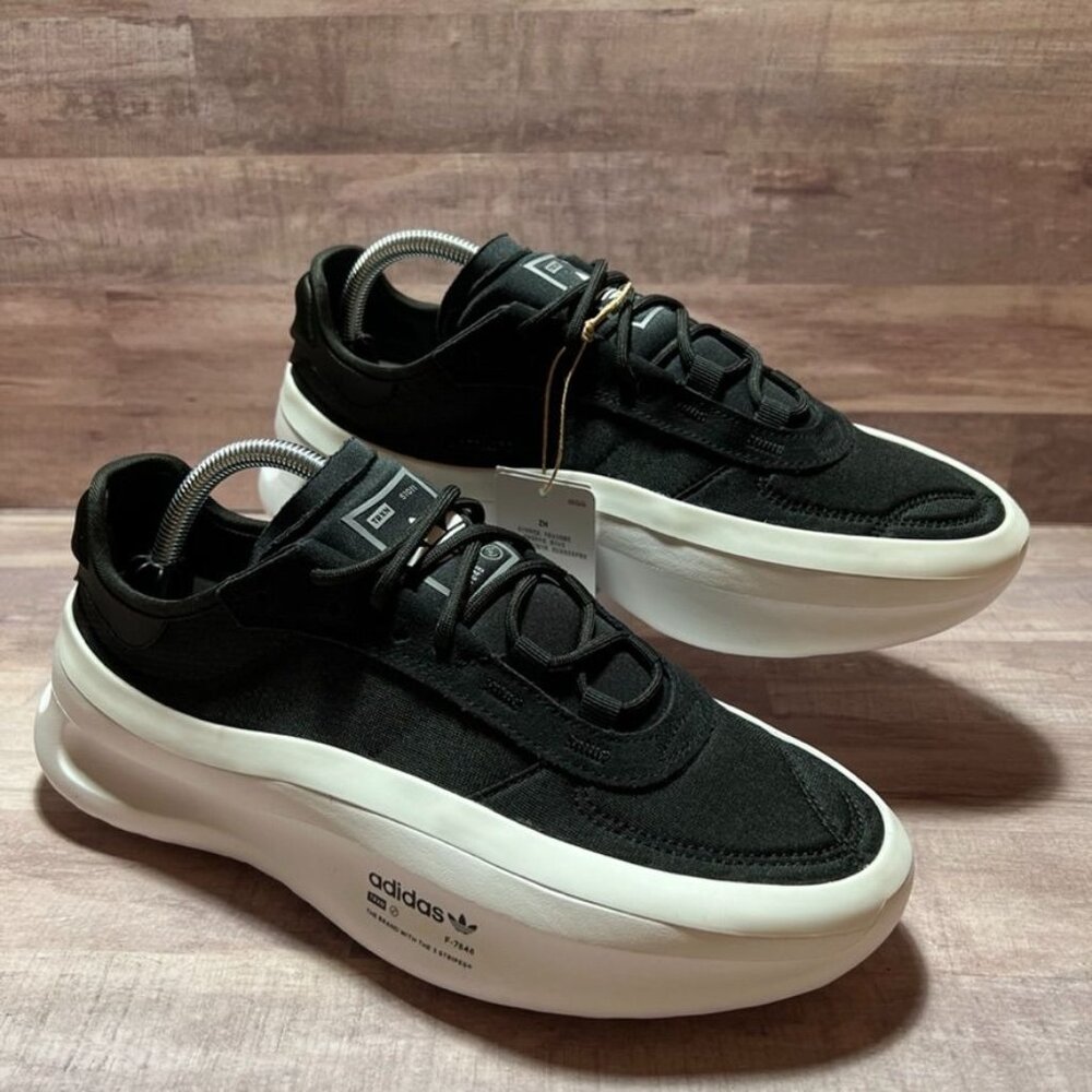 Adidas Originals AdiFOM TRXN Mens Black White Lace Up Platform Sneakers Size 8.5 - Picture 3 of 11